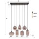 LAMPA WISZĄCA NANDI II SZKLANA BEŻOWO-BRĄZOWA
