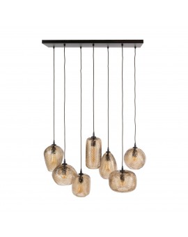 LAMPA WISZĄCA AMORE SZKLANA BURSZTYNOWA