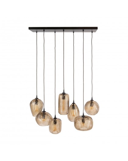 LAMPA WISZĄCA AMORE SZKLANA BURSZTYNOWA