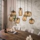 LAMPA WISZĄCA AMORE SZKLANA BURSZTYNOWA