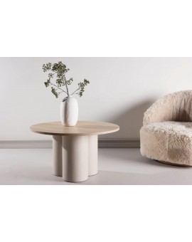 STOLIK KAWOWY OLIVIA 80 CM DĄB BIELONY