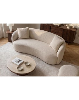 SOFA 2-OSOBOWA 180X 75 CM ELEMENTAL BOUCLE BEŻOWA