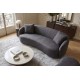 SOFA 2-OSOBOWA 178X70 CM ELEMENTAL WELUR SZARA