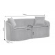 SOFA 2-OSOBOWA 178X70 CM ELEMENTAL WELUR SZARA