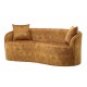 SOFA 2-OSOBOWA 178X70 CM ELEMENTAL WELUR MUSZTARDOWA