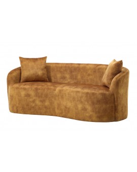 SOFA 2-OSOBOWA 178X70 CM ELEMENTAL WELUR MUSZTARDOWA