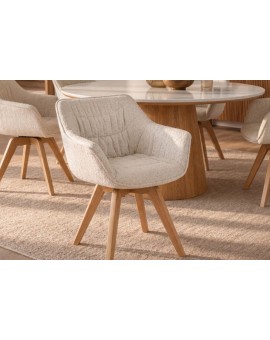 KRZESŁO OBROTOWE DUTCH COMFORT BOUCLE BEŻOWE