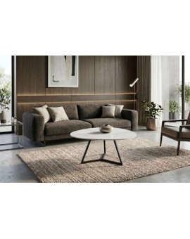 STOLIK KAWOWY MARVELOUS 90X75 CM CERAMIKA BIAŁY