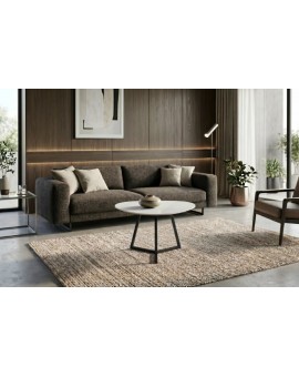 STOLIK KAWOWY MARVELOUS 70X55 CM CERAMIKA BIAŁY