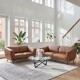 SOFA 2-OSOBOWA II PARMA BRĄZOWA SKÓRA