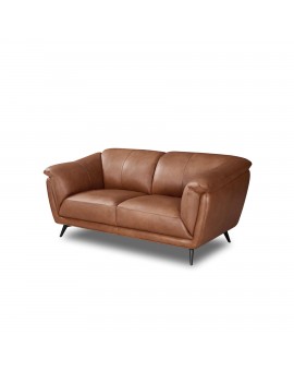 SOFA 2-OSOBOWA II PARMA BRĄZOWA SKÓRA