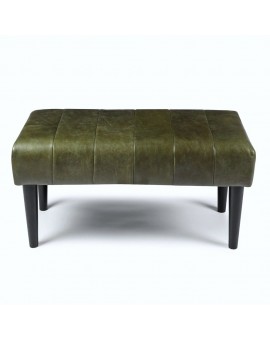 ŁAWKA ATHEA 92X50 CM ZIELONA SKÓRA