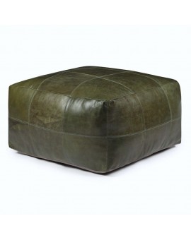 PUF TENNA 60X60 CM ZIELONA SKÓRA