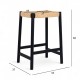 HOKER IDA 66 CM CZARNO-BEŻOWY