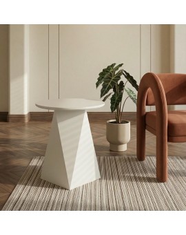 STOLIK KAWOWY AURA 50 CM BIAŁY