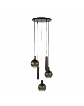 LAMPA WISZĄCA ICARDI II SZKŁO BRĄZOWE
