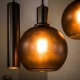 LAMPA WISZĄCA ICARDI II SZKŁO BRĄZOWE