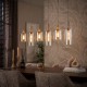 LAMPA WISZĄCA HOLY SZKŁO BURSZTYNOWE