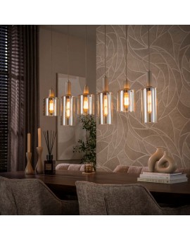 LAMPA WISZĄCA HOLY SZKŁO BURSZTYNOWE