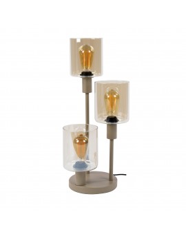LAMPA STOŁOWA HOLY SZKŁO BURSZTYNOWE