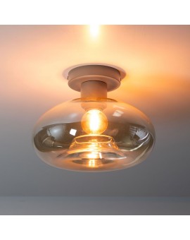 LAMPA SUFITOWA II PERI SZKŁO BURSZTYNOWE