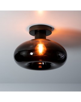 LAMPA SUFITOWA PERI SZKŁO BRĄZOWE