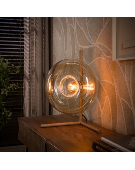 LAMPA STOŁOWA II PERI SZKŁO BURSZTYNOWE