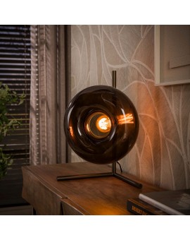 LAMPA STOŁOWA PERI SZKŁO BRĄZOWE