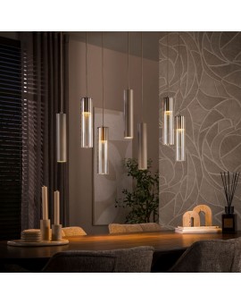 LAMPA WISZĄCA SOREN METALOWA BEŻOWA