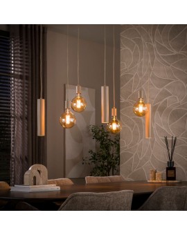 LAMPA WISZĄCA AMANDA METALOWA BEŻOWA