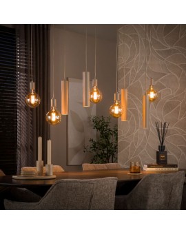 LAMPA WISZĄCA II AMANDA METALOWA BEŻOWA