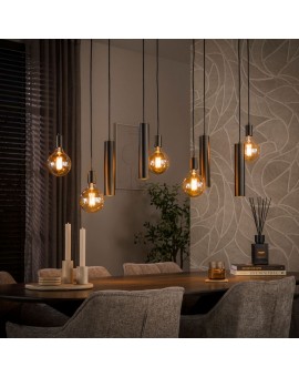 LAMPA WISZĄCA II AMANDA METALOWA BRĄZOWA