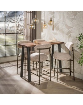 ST&Oacute;Ł BAROWY AYTON 130X45 CM AKACJA BRĄZOWA