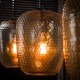 LAMPA WISZĄCA MIRA SZKŁO BURSZTYNOWE