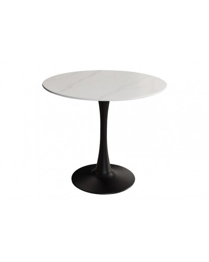 STÓŁ LYON 80 CM CERAMIKA BIAŁY