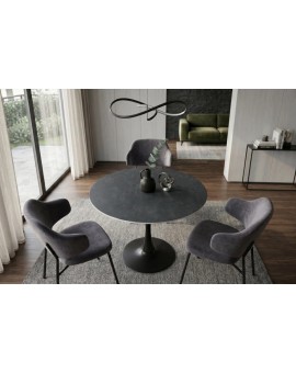 ST&Oacute;Ł LYON 80 CM CERAMIKA CIEMNOSZARY
