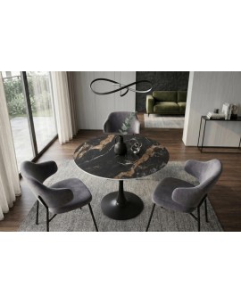 ST&Oacute;Ł LYON 80 CM CERAMIKA CZARNY