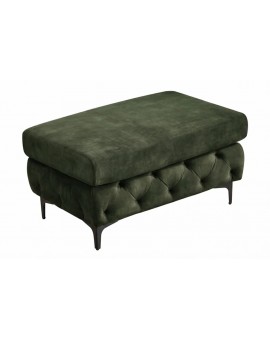 PUF MODERN BAROCK 95X62 CM WELUR ZIELONY