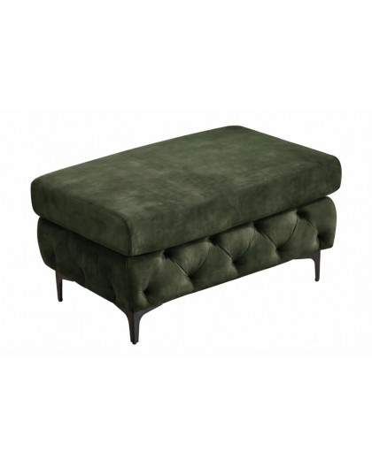 PUF MODERN BAROCK 95X62 CM WELUR ZIELONY
