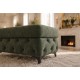 PUF MODERN BAROCK 95X62 CM WELUR ZIELONY