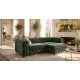 PUF MODERN BAROCK 95X62 CM WELUR ZIELONY