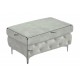 PUF MODERN BAROCK 95X62 CM WELUR ZIELONY