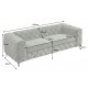 SOFA MODERN BAROCK II 3-OSOBOWA WELUR ZIELONY