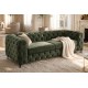 SOFA MODERN BAROCK II 3-OSOBOWA WELUR ZIELONY