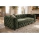 SOFA MODERN BAROCK II 3-OSOBOWA WELUR ZIELONY