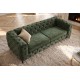 SOFA MODERN BAROCK II 3-OSOBOWA WELUR ZIELONY