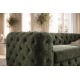 SOFA MODERN BAROCK II 3-OSOBOWA WELUR ZIELONY