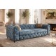 SOFA MODERN BAROCK II 3-OSOBOWA WELUR PETROL