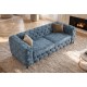 SOFA MODERN BAROCK II 3-OSOBOWA WELUR PETROL