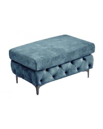 PUF MODERN BAROCK 95X62 CM WELUR PETROL